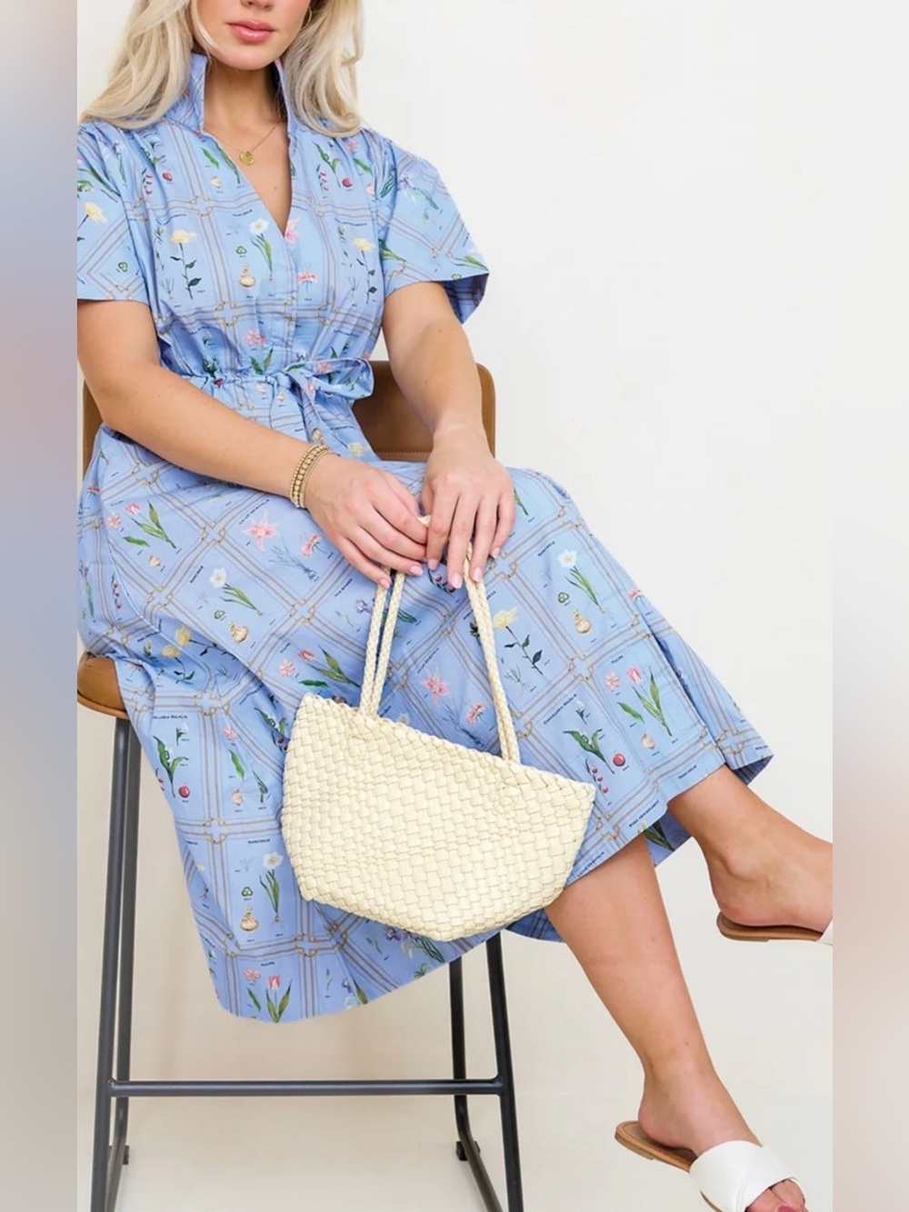 Handwoven Bucket Bag/Tote Woven Shoulder Bag in Blush Pink